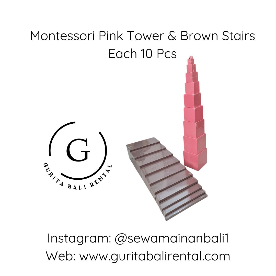 MONTESSORI PINK TOWER & BROWN STAIRS EACH 10PCS