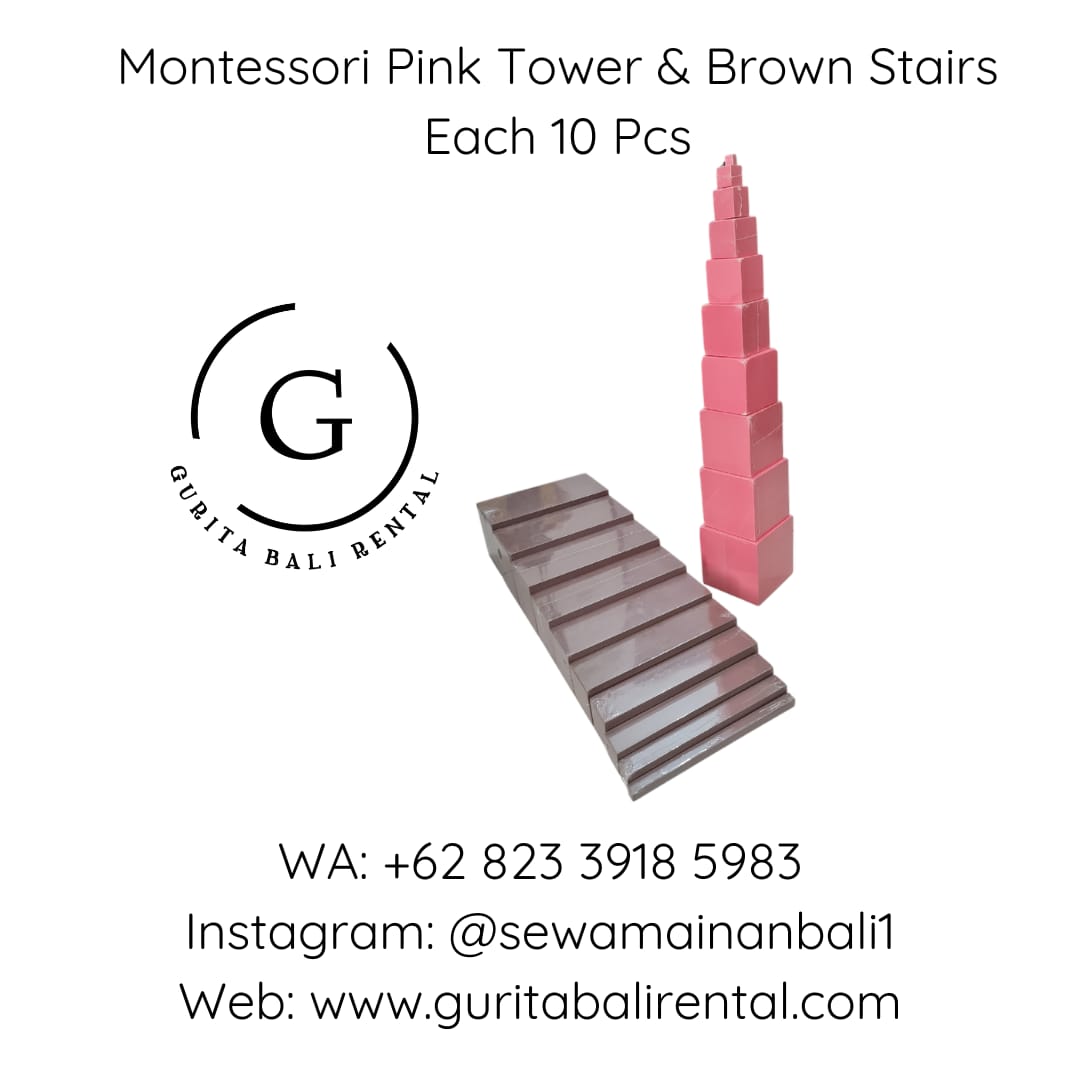 MONTESSORI PINK TOWER & BROWN STAIRS EACH 10PCS