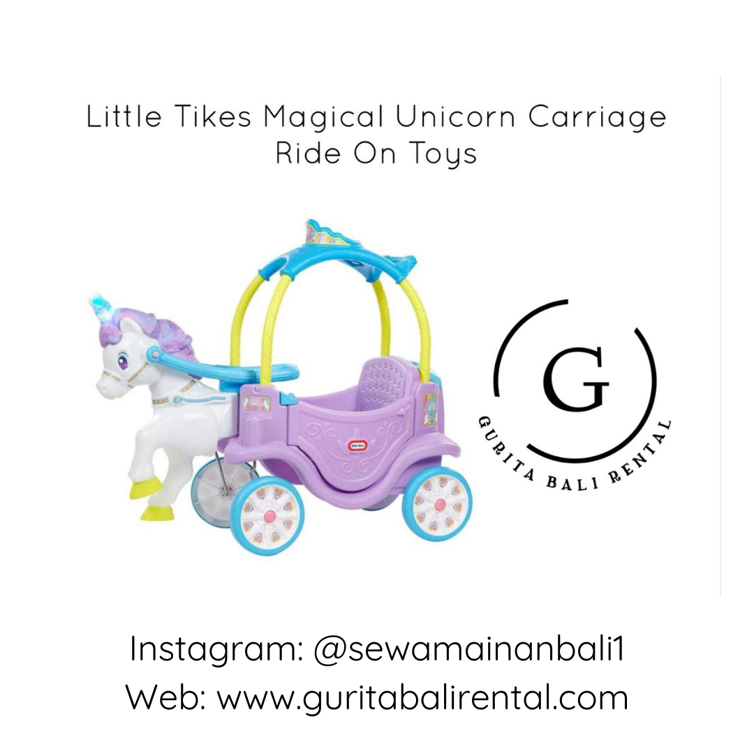 LITTLE TIKES MAGICAL UNICORN CARRIAGE RIDE ON TOYS