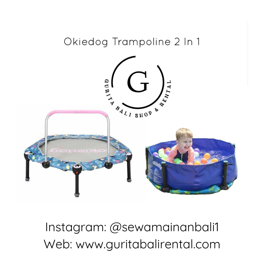 OKIEDOG TRAMPOLINE 2 IN 1 (PINK)