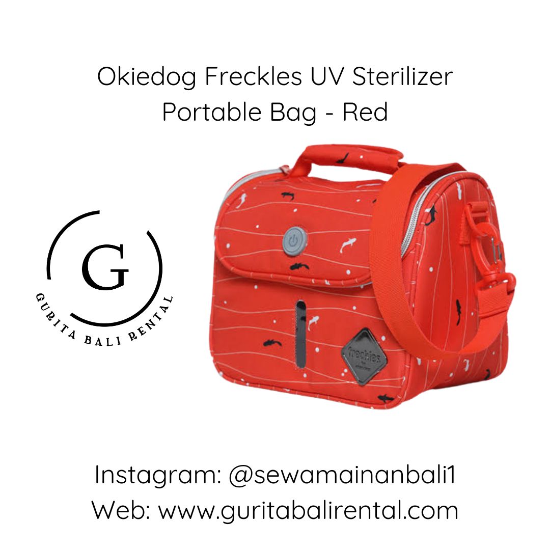 OKIEDOG FRECKLES UV STERILLIZER PORTABLE BAG RED