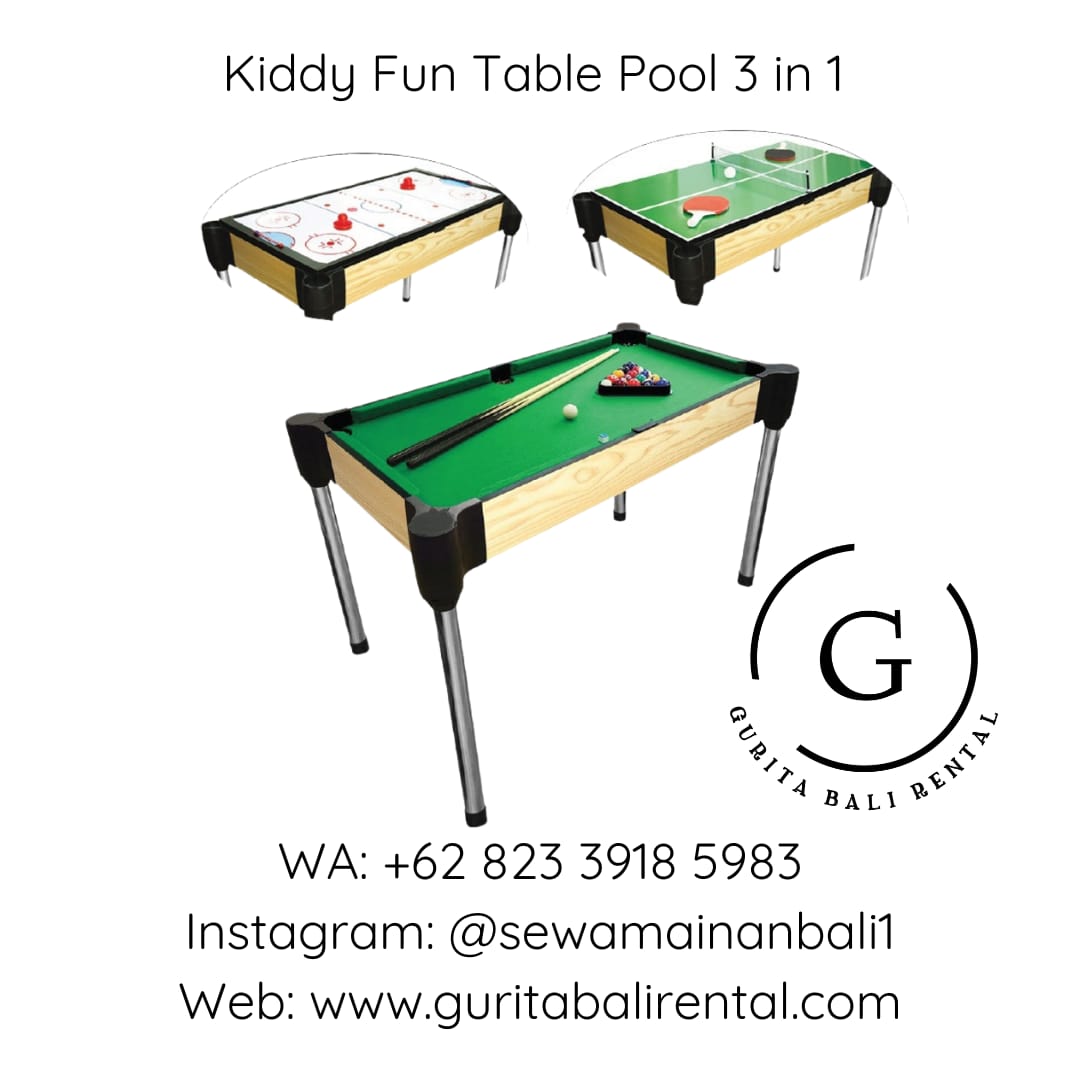 KIDDY FUN TABLE POOL 3 IN 1 